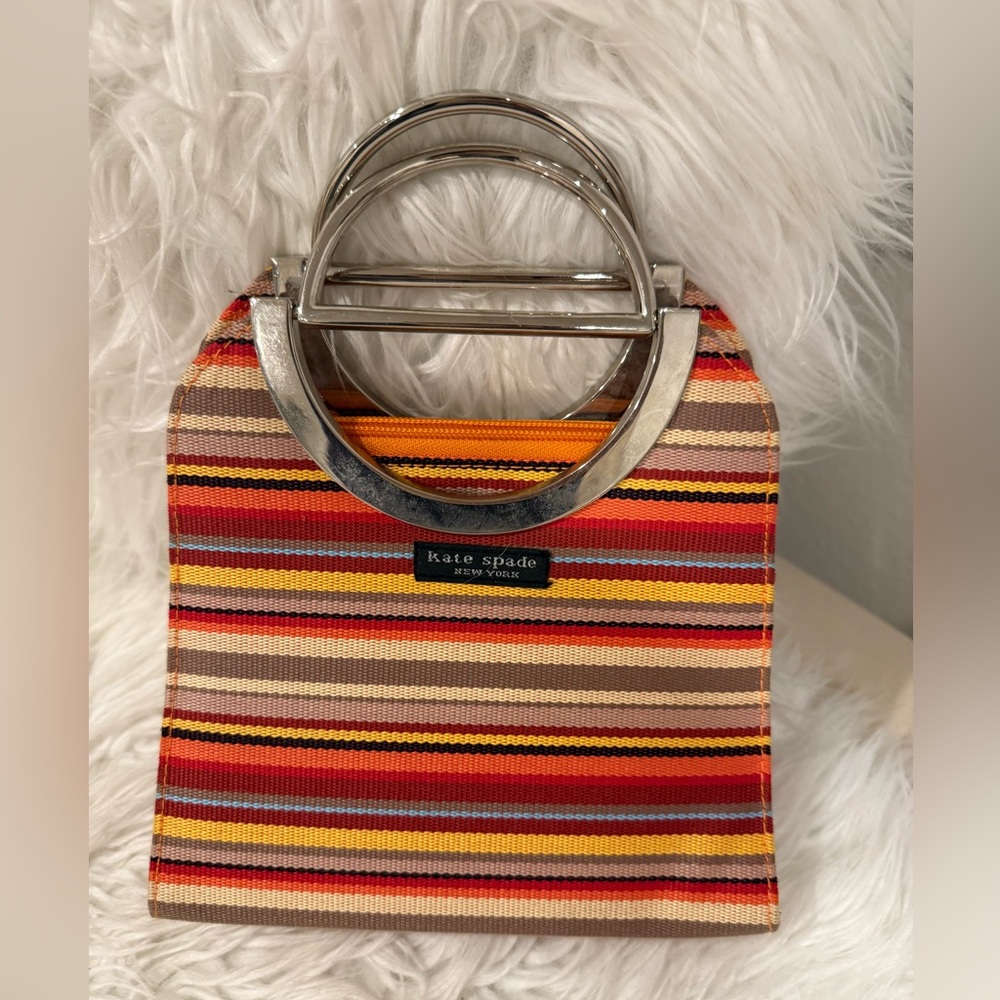 Kate Spade Multi-colored Striped Hand Bag